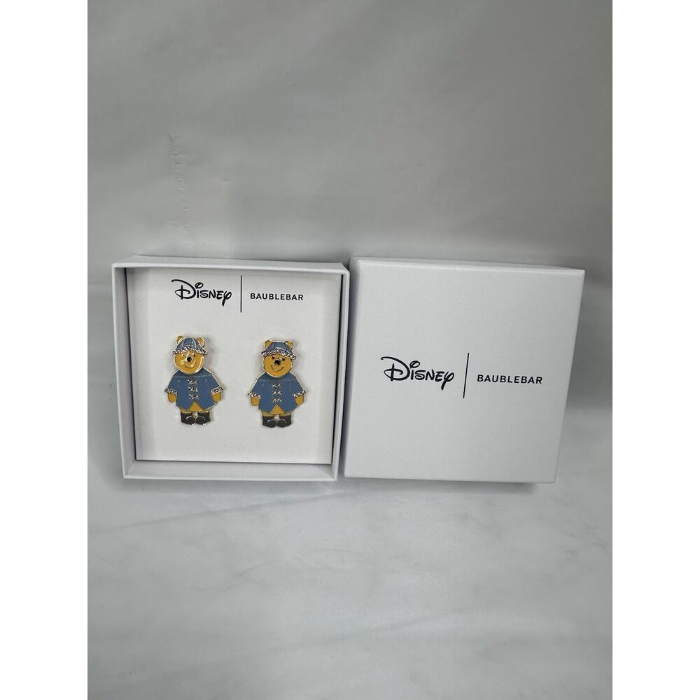 Disney Baublebar Winnie The Pooh Spring Raincoat Rain Easter Earrings Dangle